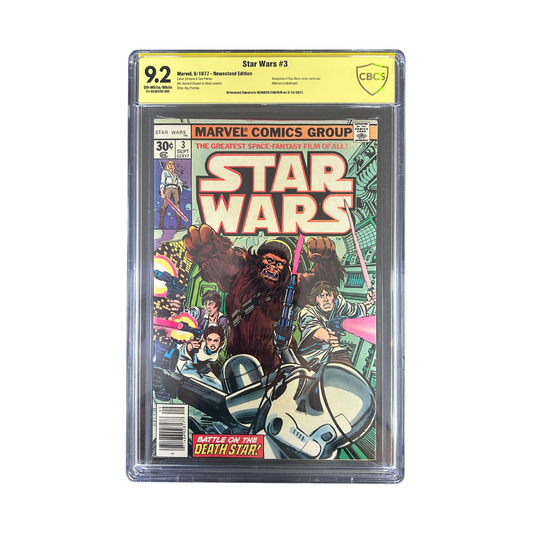 Star Wars #3 Marvel Comics 1977 Newstand edition CBCS 9.2 grade signed by Howard Chaykin