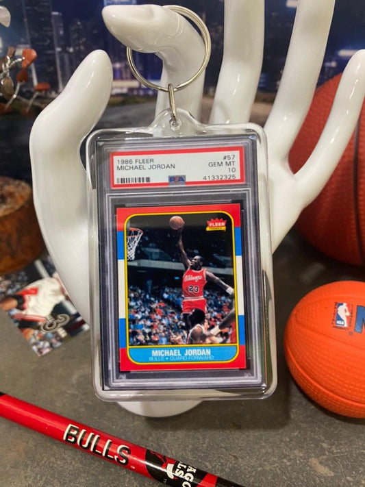 Michael Jordan 1986 Fleer RC - Keyring