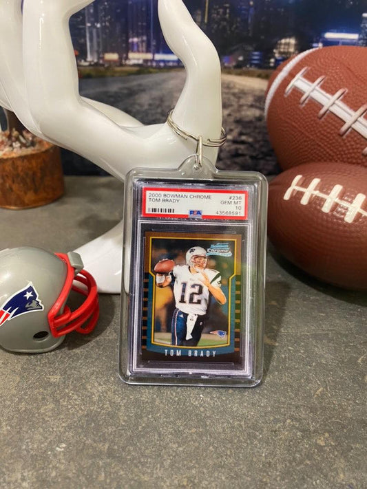 Tom Brady 2000 Bowman Chrome RC - Keyring